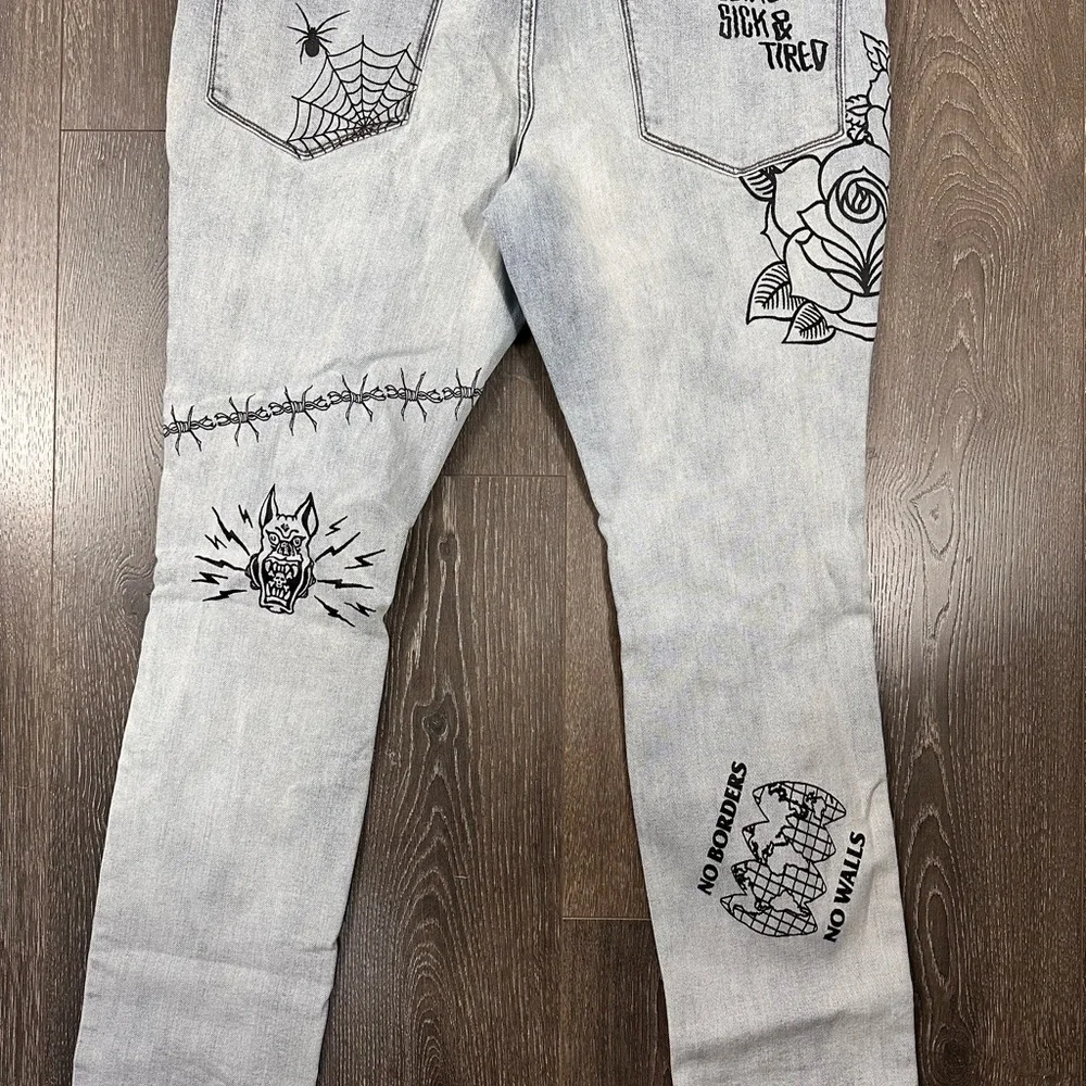 Ninth Hall Rogue‎ Printed Skinny Jeans Sz 36